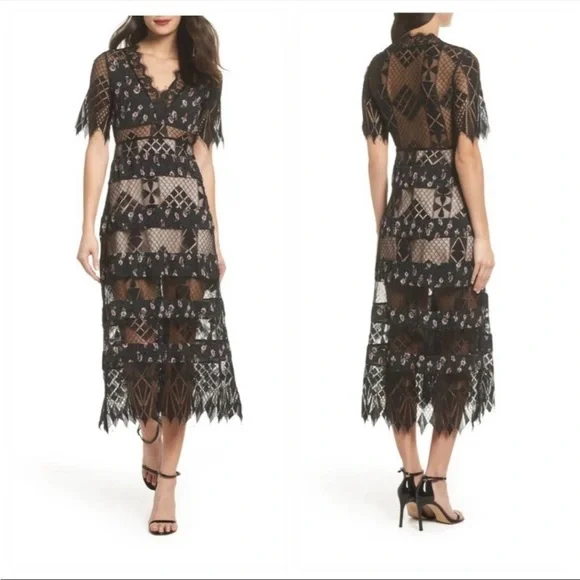 chinese dress ladies Destiny Lace Maxi Dress Black